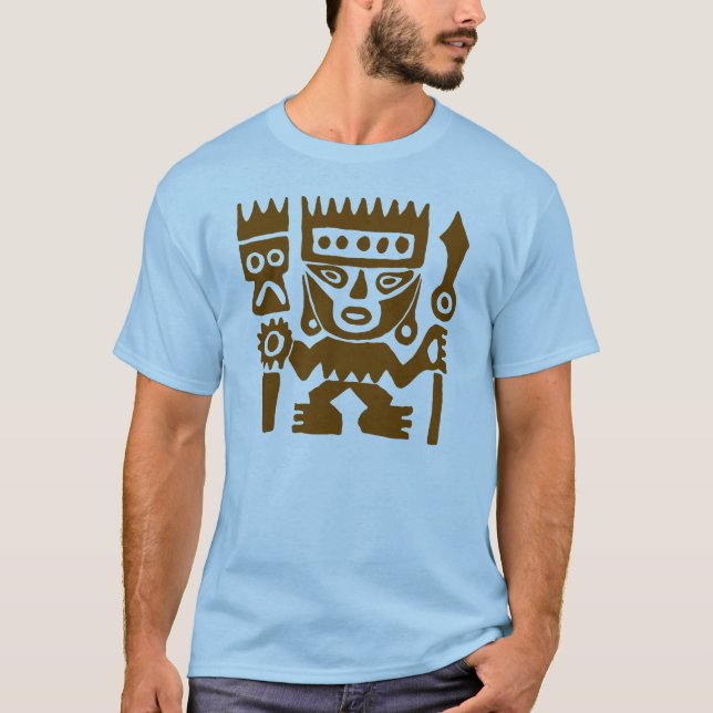 Alter zeichnender Peru-Krieger T-Shirt (Vorderseite)