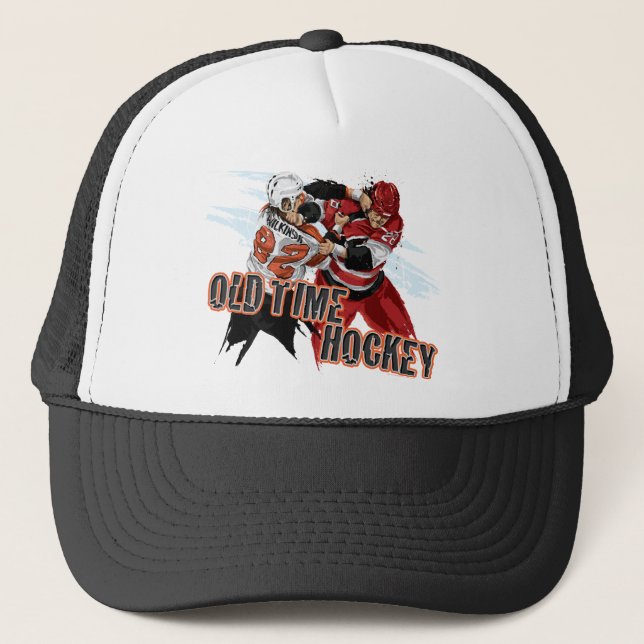 Alter Zeit-Hockey-Hut Truckerkappe (Vorderseite)