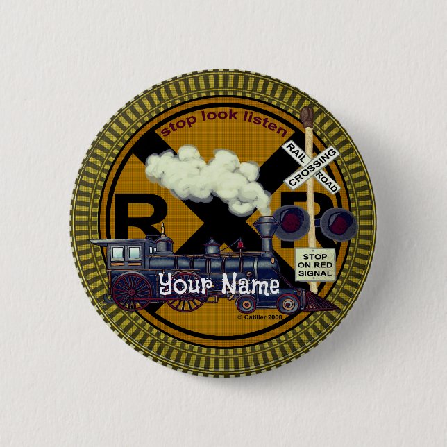 Alter Zug runder Stift Button (Vorderseite)