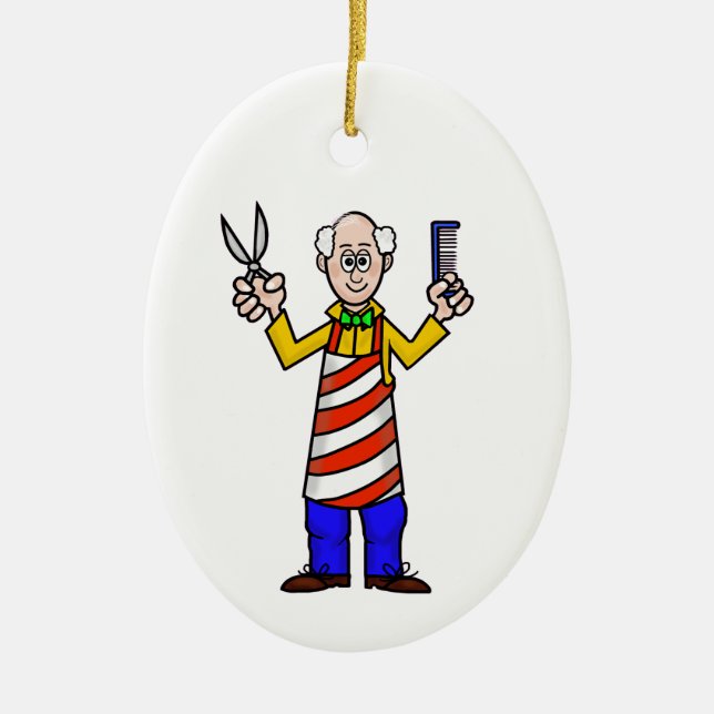 Ältere Barber Weihnachtsschmuck - Name hinzufügen (Vorne)