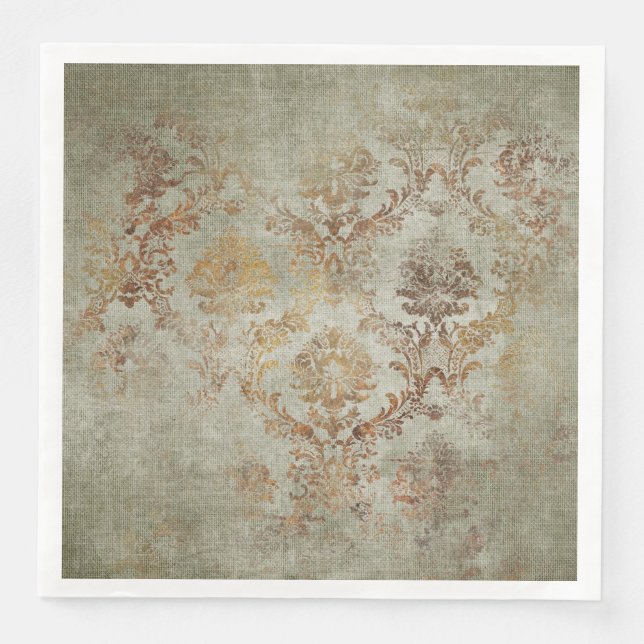 Ältere Damaskettextur Serviette (Vorderseite)