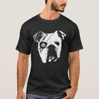 Ältere ENGLISH-BULLDOG-Piraten mit Augenpflastersc T-Shirt