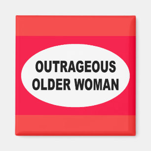 Ältere Frau Magnet