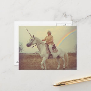 Ältere Frauen Reiten Postkarte