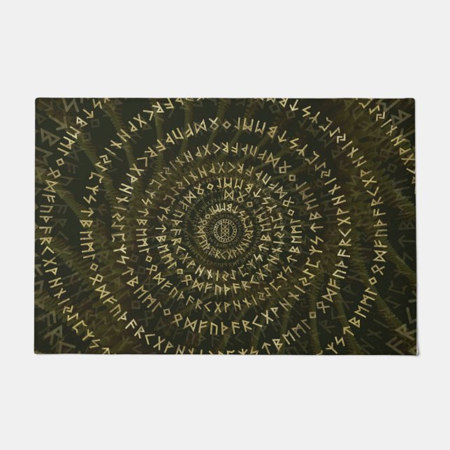 Ältere Futhark gewundene Kunst Fußmatte (Vorderseite)