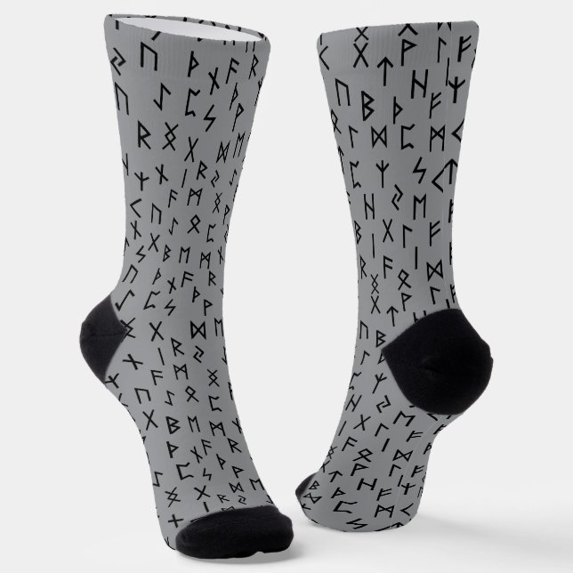 Ältere Futhark-Runen Socken (Gewinkelt)