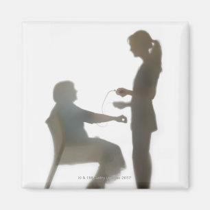 Ältere Gesundheits-Karo-/Blutdrucklesung Magnet