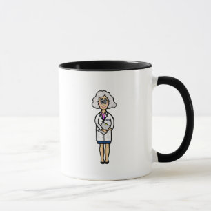 Ältere graue Haare Tasse für Ärztin