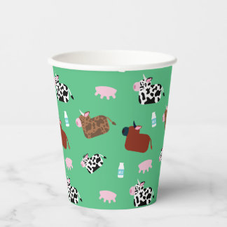 Ältere Kühe Pappbecher