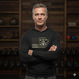 Ältere Langsamere Intelligente Amerikanische Flagg Hoodie