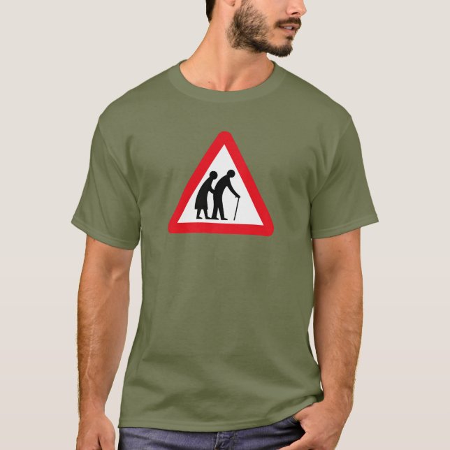 Ältere Menschen (1), Verkehrszeichen, T-Shirt (Vorderseite)