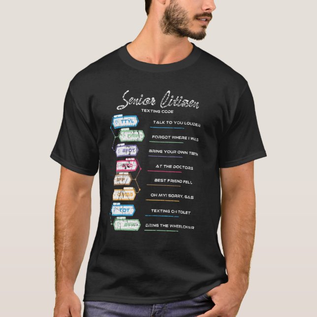 Ältere Menschen Ältere Menschen Simste Code Senior T-Shirt (Vorderseite)