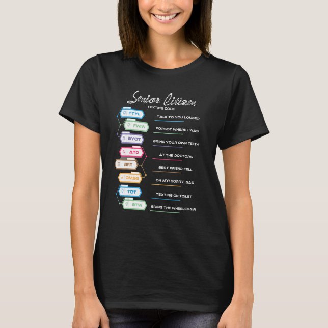 Ältere Menschen Ältere Menschen Simste Code Senior T-Shirt (Vorderseite)