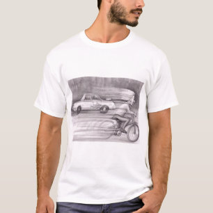 Ältere Menschen auf Racing Race Car Sehr schnell T-Shirt