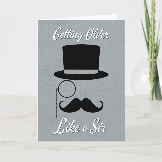 Ältere Menschen wie eine Sir Birthday Card Karte (Vorderseite)