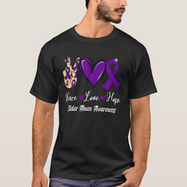 Ältere Missbrauch Sensibilisierung für Frieden Lie T-Shirt (Vorderseite)