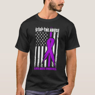 Ältere Missbrauch Sensibilisierung für Lila Band T-Shirt