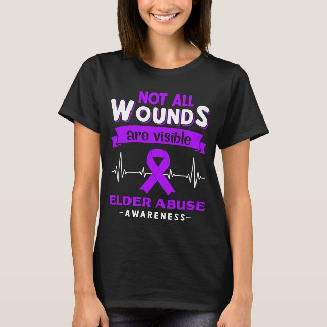 Ältere Missbrauch Sensibilisierung Monat Band Gesc T-Shirt (Vorderseite)