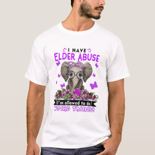 Ältere Missbrauch Sensibilisierung Monat Band Gesc T-Shirt