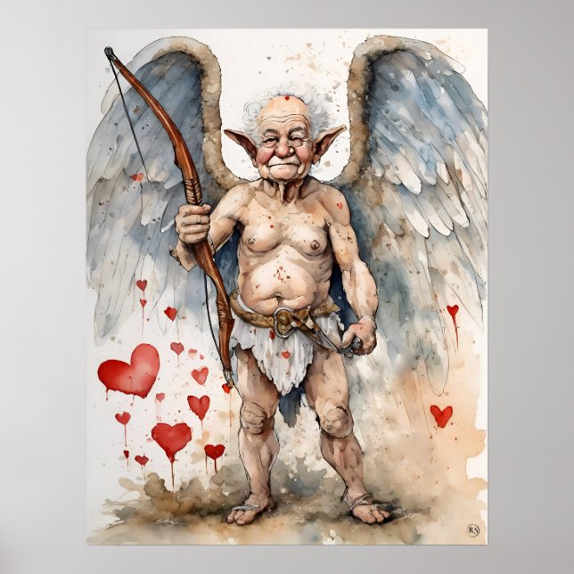 Ältere Patienten Cupid Valentine Poster (Vorne)