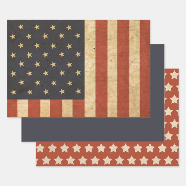 Ältere US Flag Army Boot Camp Soldier Geschenkpapier Set (Set)