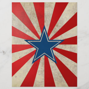 Ältere US Flagge - Rot, Weiß und Blau Flyer