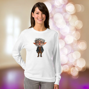 Ältere Weihnachtself Frauen T-Shirt