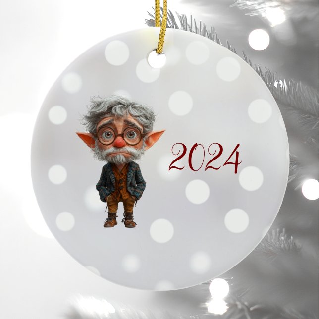 Ältere Weihnachtselfen Keramik Ornament (Von Creator hochgeladen)