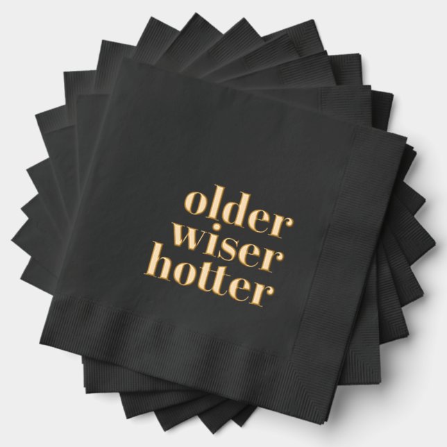 Ältere Weiiser Hotter Birthday Napkins Servietten Mit Folie (Insitu (Gestapelt))