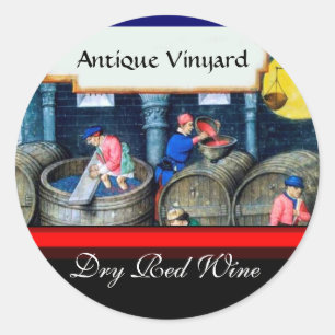 ÄLTERE WEINRÜSTE RUNDER AUFKLEBER
