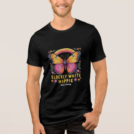Ältere White Hippie Funny Quote Retro Spaß Tri-Blend Shirt