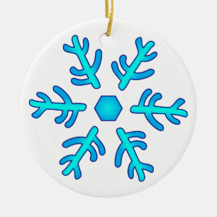 Ältere Zeichen-Schneeflocke-Verzierung Keramikornament