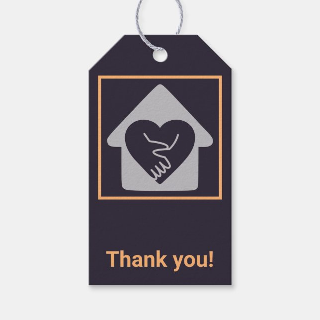 Ältere Zuhause Care Custom Vielen Dank Geschenkanhänger (Vorderseite)