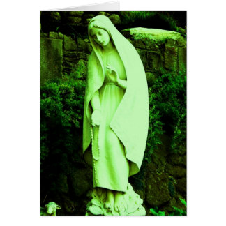 Altered Green Jungfrau Mary Garden Statue