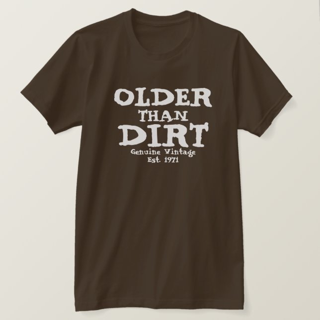 Älterer als Vintager Design-T - Shirt (Design vorne)