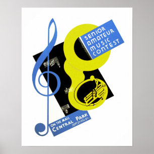 Älterer Amateurmusik-Wettbewerb Poster