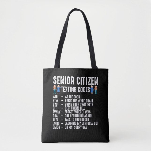  älterer Arbeitnehmer Senior Citizen Code Tasche (Vorderseite)