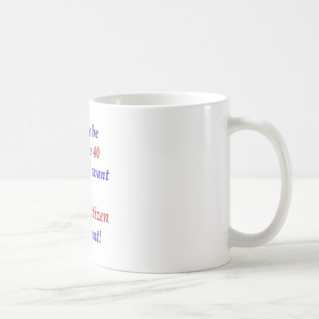 Älterer Bürger 60 Kaffeetasse (Rechts)