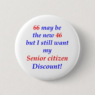 Älterer Bürger 66 Button