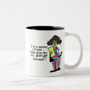 Älterer Bürger-Rabatt Zweifarbige Tasse