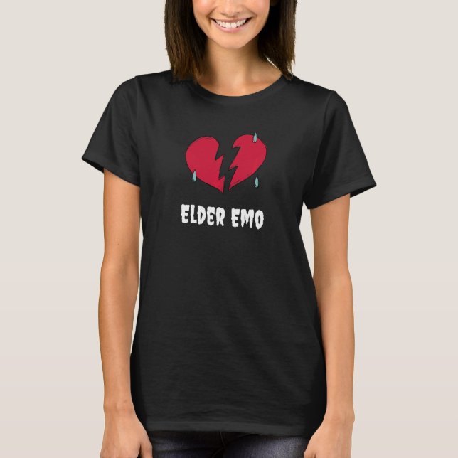 Älterer Emo-Goth und Punkrock Pro Aging Gothic Bro T-Shirt (Vorderseite)