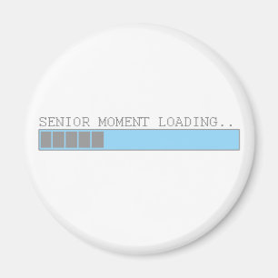 Älterer Moment, der lustigen pensionierten älter Magnet