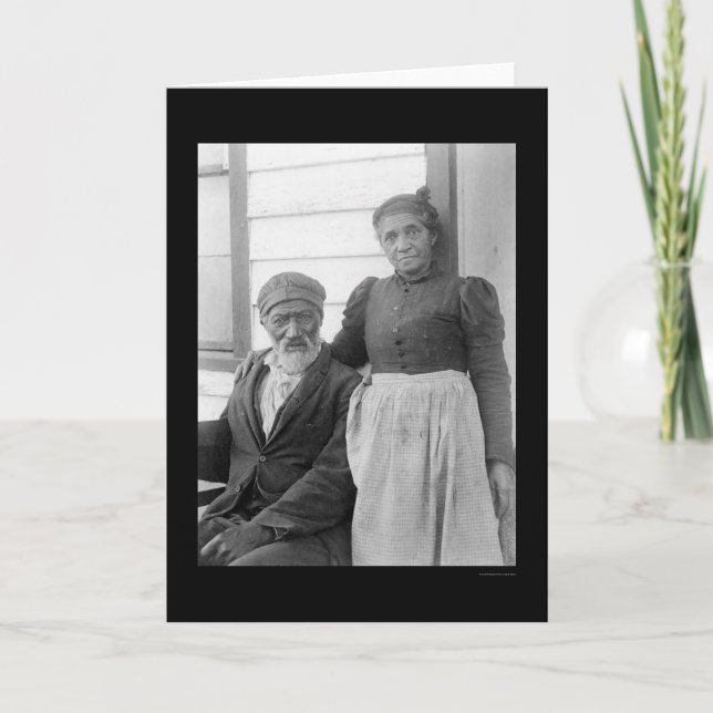 Älteres Afrikanisches Paar 1900 Karte (Vorderseite)