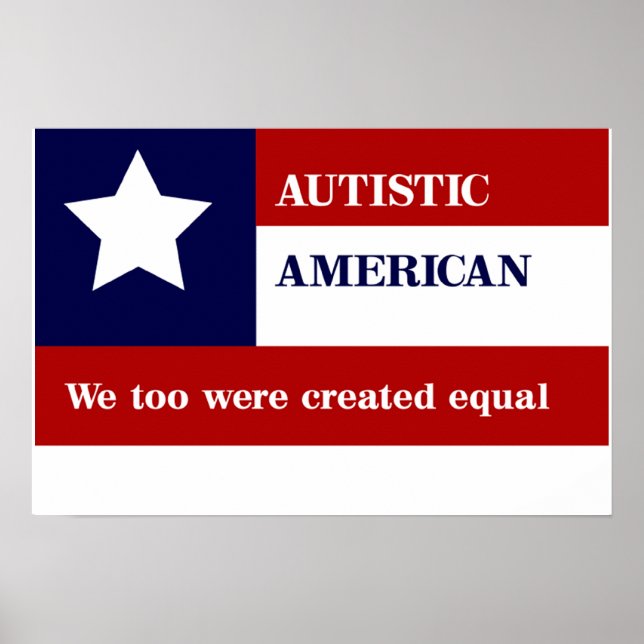Älteres Autistisches amerikanisches Poster (Vorne)