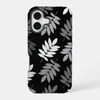 Älteres Blatt Lg Muster Schwarz Weiß Grau