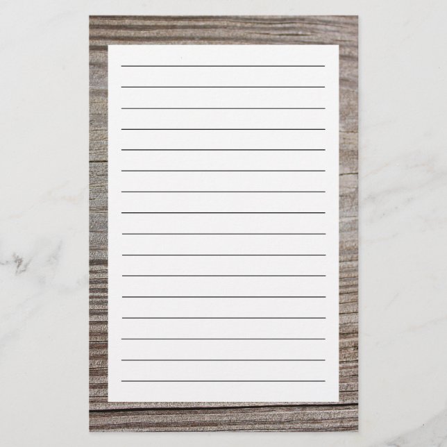 Älteres Holz Briefpapier (Vorderseite)