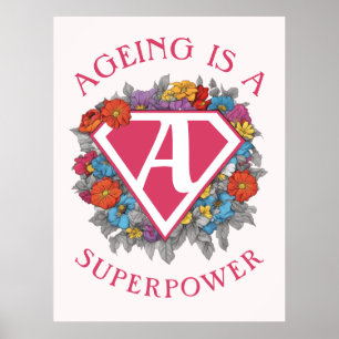 Altern ist ein Geburtstag der Supermacht Poster