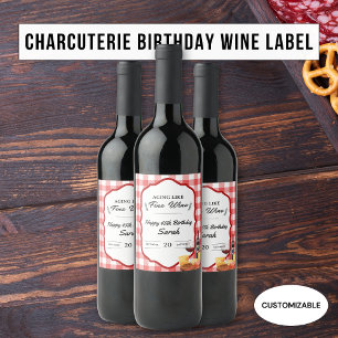 'Altern wie ein guter Wein' Charcuterie-Picknick-G Weinetikett