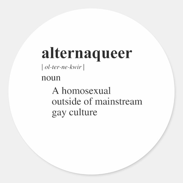 ALTERNAQUER RUNDER AUFKLEBER (Vorderseite)