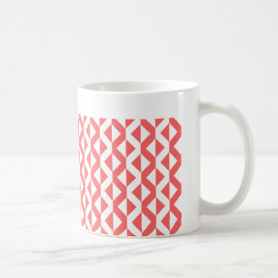 Alternate ZigZags - Tropisches Rosa und Weiß Kaffeetasse